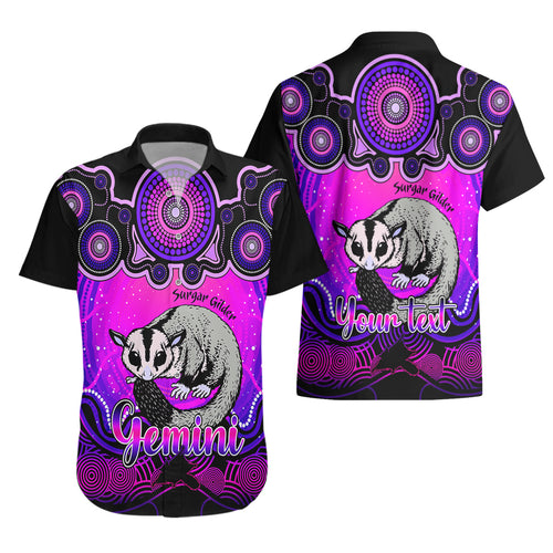 personalised-australia-gemini-sugar-gilder-zodiac-hawaiian-shirt-auz-astrology-aboriginal-magenta