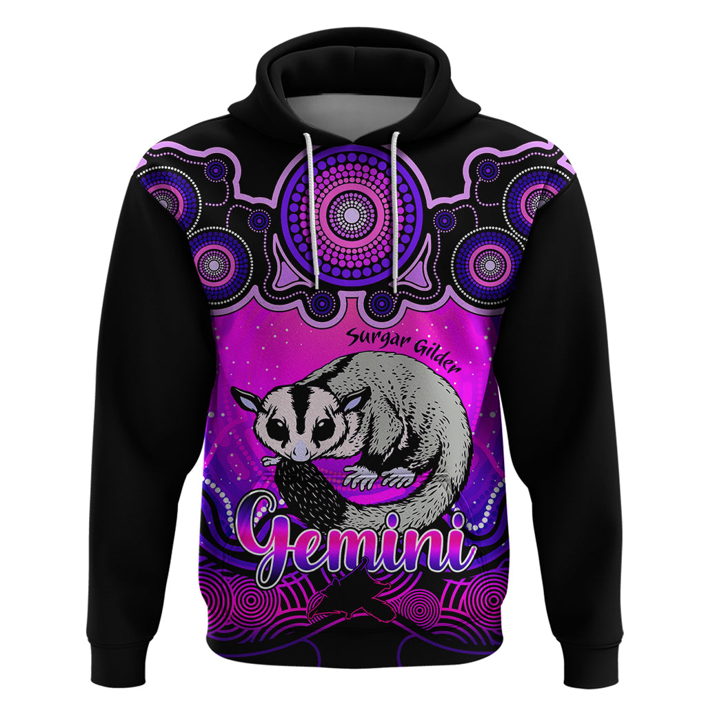 personalised-australia-gemini-sugar-gilder-zodiac-hoodie-auz-astrology-aboriginal-magenta