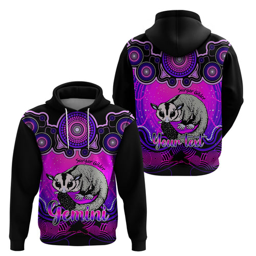 personalised-australia-gemini-sugar-gilder-zodiac-hoodie-auz-astrology-aboriginal-magenta