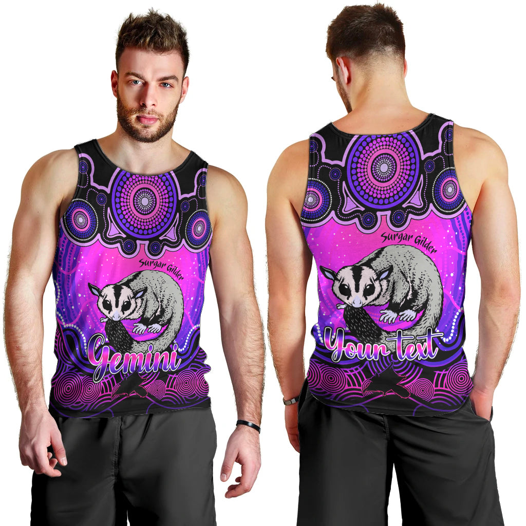 personalised-australia-gemini-sugar-gilder-zodiac-men-tank-top-auz-astrology-aboriginal-magenta