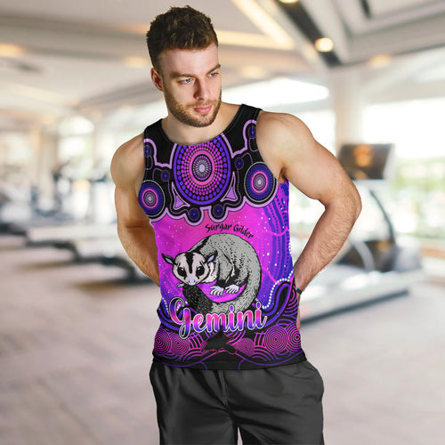 personalised-australia-gemini-sugar-gilder-zodiac-men-tank-top-auz-astrology-aboriginal-magenta