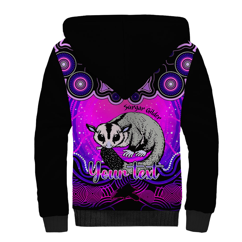 personalised-australia-gemini-sugar-gilder-zodiac-sherpa-hoodie-auz-astrology-aboriginal-magenta