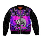 personalised-australia-gemini-sugar-gilder-zodiac-sleeve-zip-bomber-jacket-auz-astrology-aboriginal-magenta