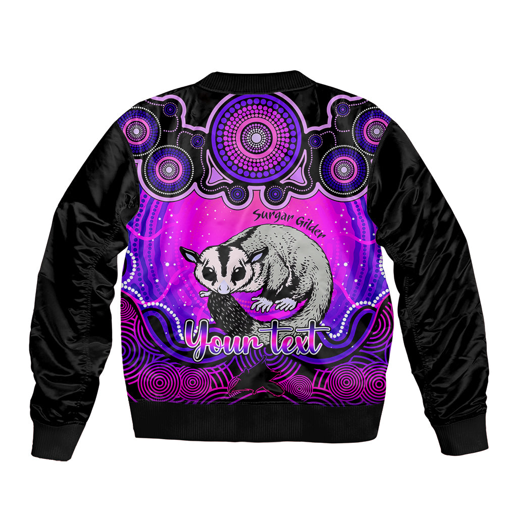 personalised-australia-gemini-sugar-gilder-zodiac-sleeve-zip-bomber-jacket-auz-astrology-aboriginal-magenta