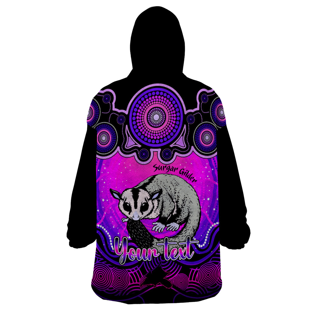 personalised-australia-gemini-sugar-gilder-zodiac-wearable-blanket-hoodie-auz-astrology-aboriginal-magenta