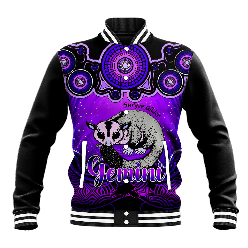 personalised-australia-gemini-sugar-gilder-zodiac-baseball-jacket-auz-astrology-aboriginal-purple