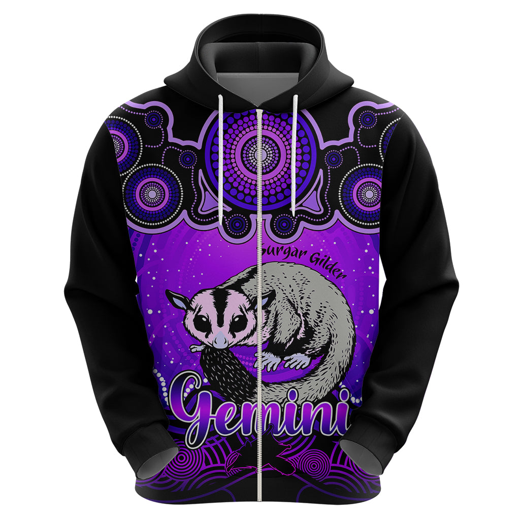 personalised-australia-gemini-sugar-gilder-zodiac-hoodie-auz-astrology-aboriginal-purple