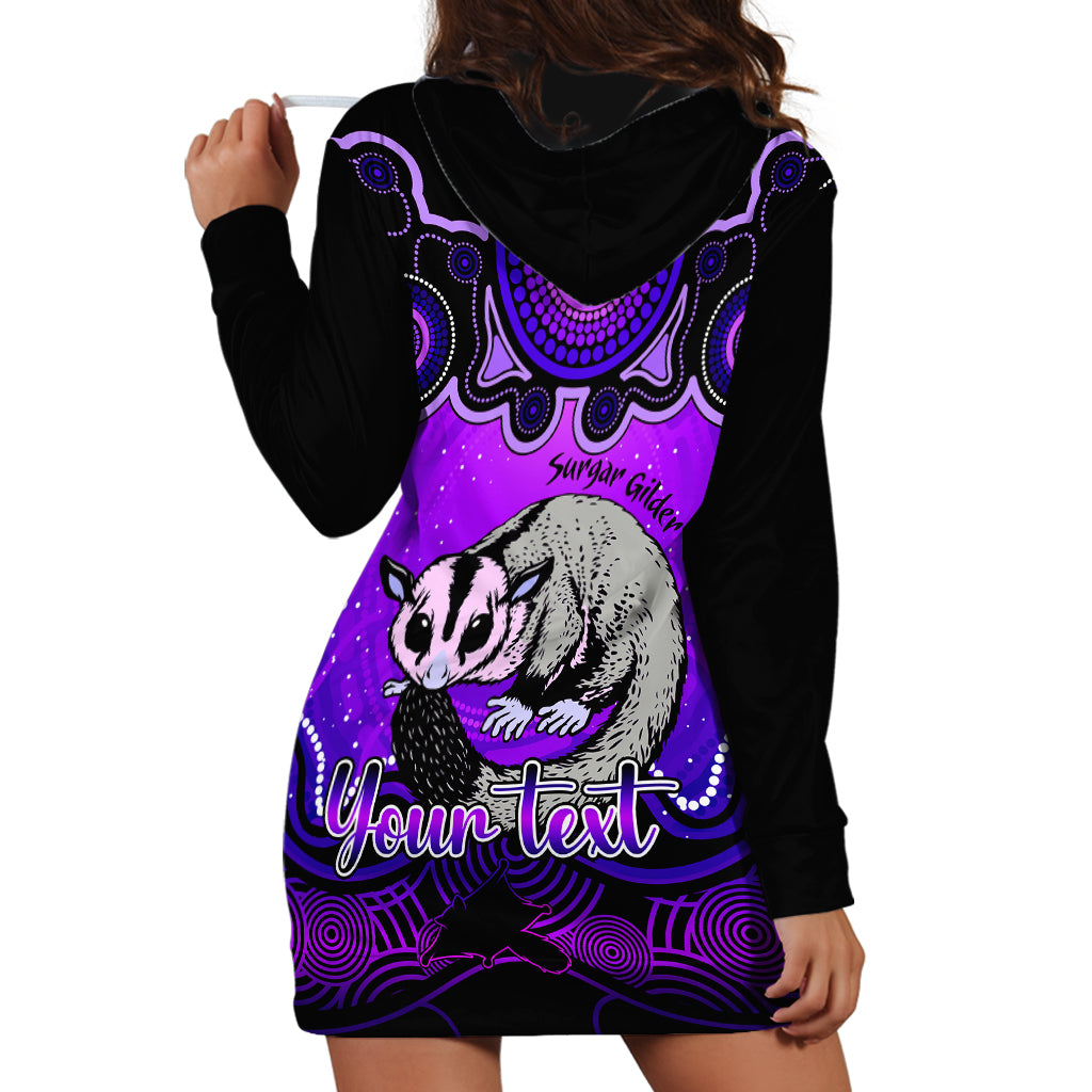 personalised-australia-gemini-sugar-gilder-zodiac-hoodie-dress-auz-astrology-aboriginal-purple