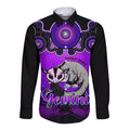 personalised-australia-gemini-sugar-gilder-zodiac-long-sleeve-button-shirt-auz-astrology-aboriginal-purple