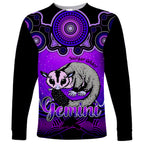 personalised-australia-gemini-sugar-gilder-zodiac-long-sleeve-shirt-auz-astrology-aboriginal-purple