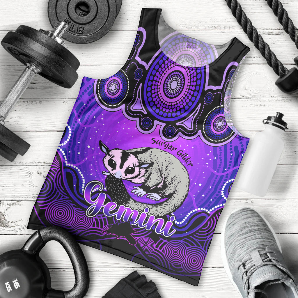 personalised-australia-gemini-sugar-gilder-zodiac-men-tank-top-auz-astrology-aboriginal-purple