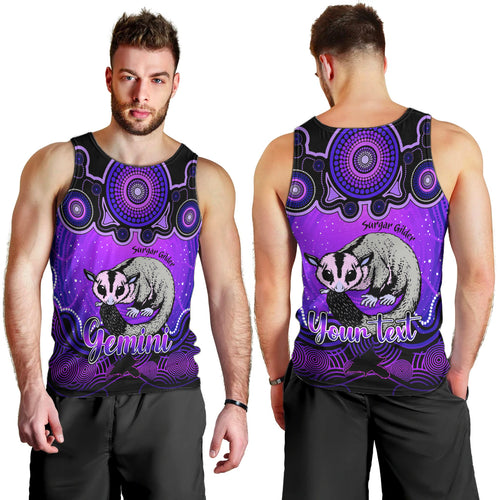 personalised-australia-gemini-sugar-gilder-zodiac-men-tank-top-auz-astrology-aboriginal-purple