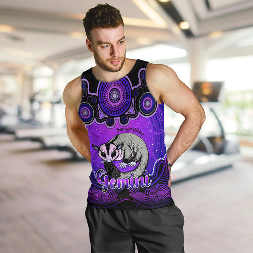 personalised-australia-gemini-sugar-gilder-zodiac-men-tank-top-auz-astrology-aboriginal-purple
