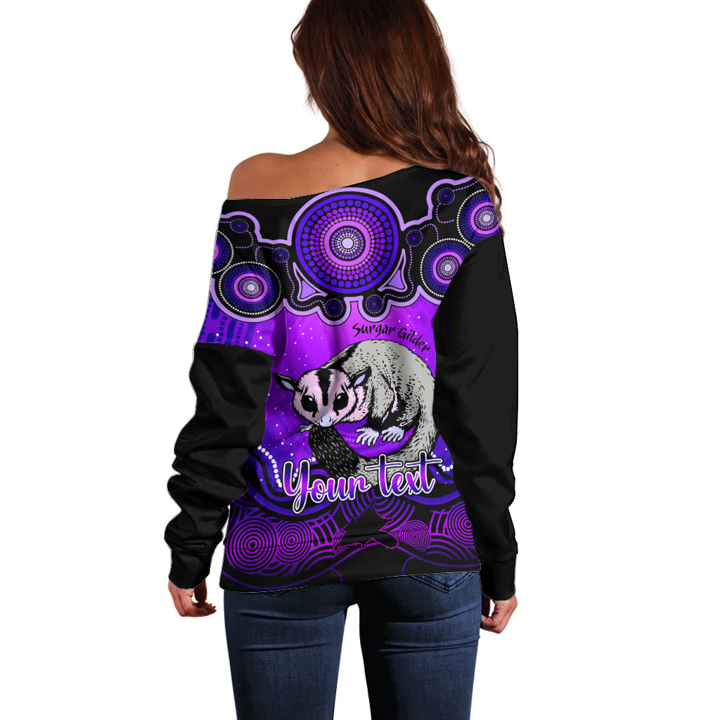 personalised-australia-gemini-sugar-gilder-zodiac-off-shoulder-sweater-auz-astrology-aboriginal-purple