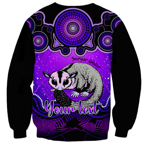 personalised-australia-gemini-sugar-gilder-zodiac-sweatshirt-auz-astrology-aboriginal-purple