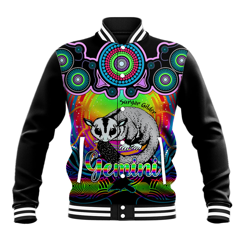 personalised-australia-gemini-sugar-gilder-zodiac-baseball-jacket-auz-astrology-aboriginal-rainbow