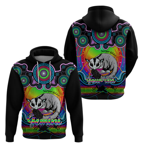 personalised-australia-gemini-sugar-gilder-zodiac-hoodie-auz-astrology-aboriginal-rainbow