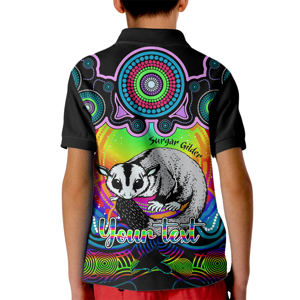 personalised-australia-gemini-sugar-gilder-zodiac-kid-polo-shirt-auz-astrology-aboriginal-rainbow