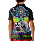 personalised-australia-gemini-sugar-gilder-zodiac-kid-polo-shirt-auz-astrology-aboriginal-rainbow