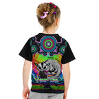 personalised-australia-gemini-sugar-gilder-zodiac-kid-t-shirt-auz-astrology-aboriginal-rainbow