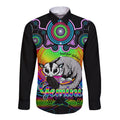 personalised-australia-gemini-sugar-gilder-zodiac-long-sleeve-button-shirt-auz-astrology-aboriginal-rainbow