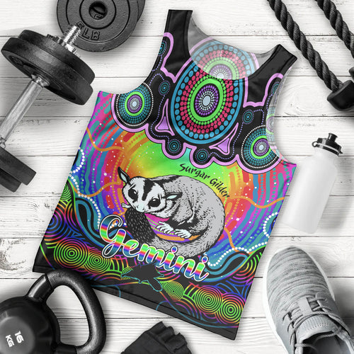 personalised-australia-gemini-sugar-gilder-zodiac-men-tank-top-auz-astrology-aboriginal-rainbow