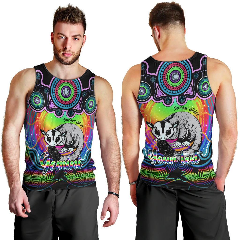 personalised-australia-gemini-sugar-gilder-zodiac-men-tank-top-auz-astrology-aboriginal-rainbow