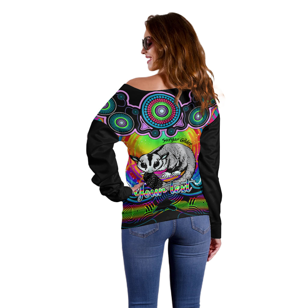 personalised-australia-gemini-sugar-gilder-zodiac-off-shoulder-sweater-auz-astrology-aboriginal-rainbow