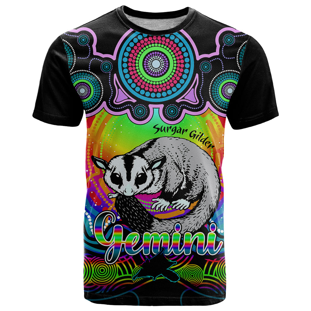 personalised-australia-gemini-sugar-gilder-zodiac-t-shirt-auz-astrology-aboriginal-rainbow