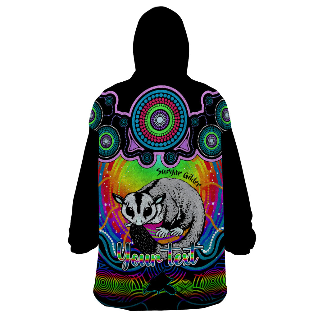 personalised-australia-gemini-sugar-gilder-zodiac-wearable-blanket-hoodie-auz-astrology-aboriginal-rainbow