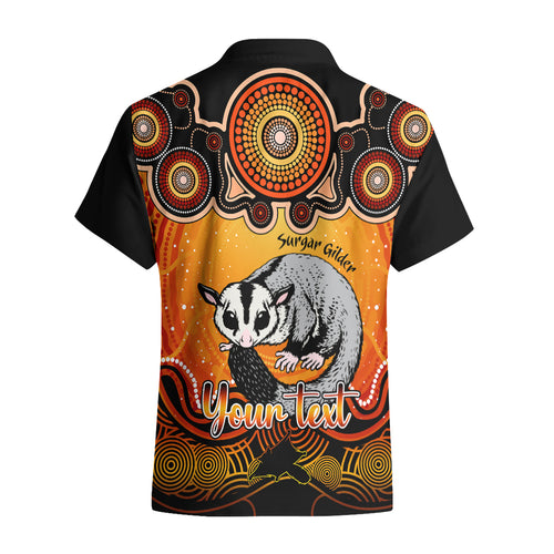 personalised-australia-gemini-sugar-gilder-zodiac-hawaiian-shirt-auz-astrology-aboriginal-red