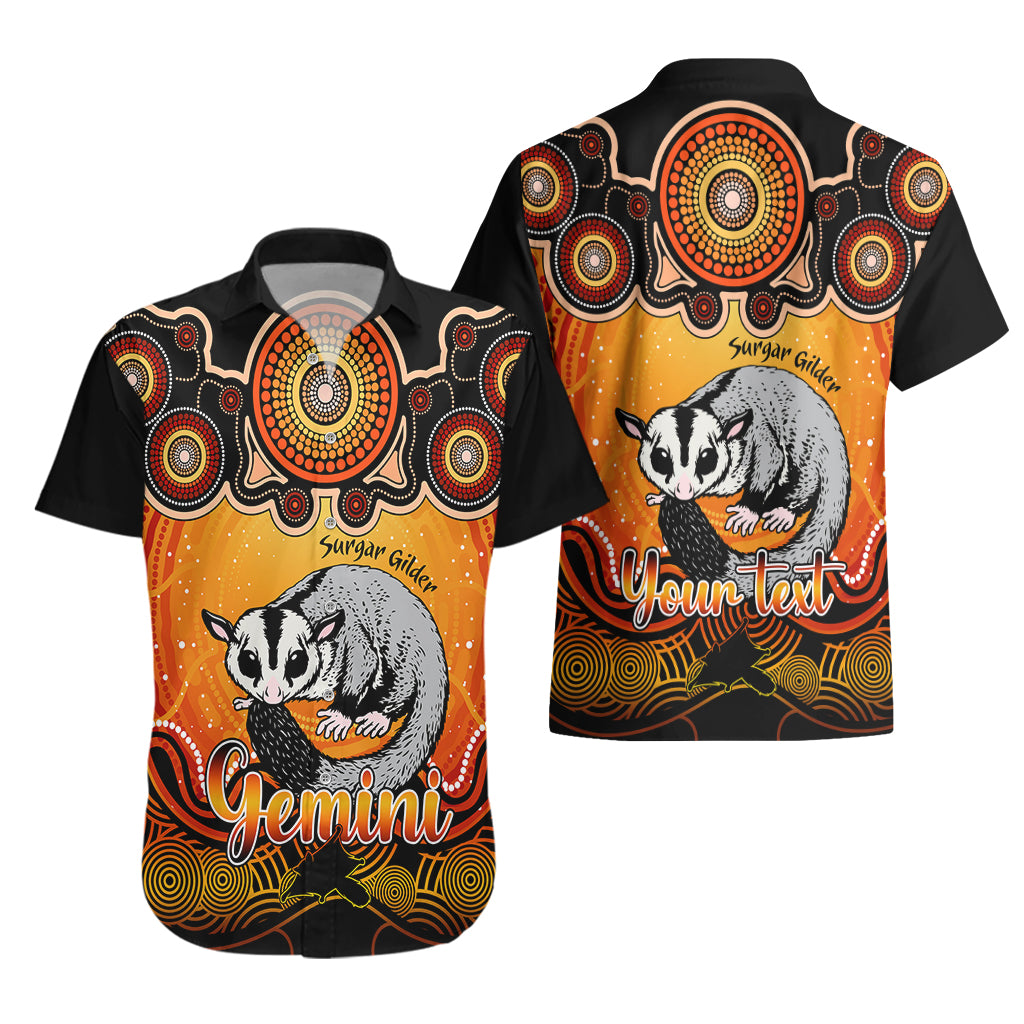personalised-australia-gemini-sugar-gilder-zodiac-hawaiian-shirt-auz-astrology-aboriginal-red
