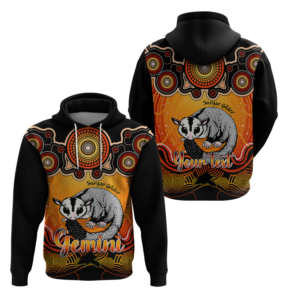 personalised-australia-gemini-sugar-gilder-zodiac-hoodie-auz-astrology-aboriginal-red
