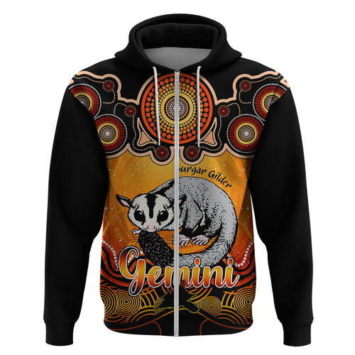 personalised-australia-gemini-sugar-gilder-zodiac-hoodie-auz-astrology-aboriginal-red