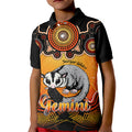 personalised-australia-gemini-sugar-gilder-zodiac-kid-polo-shirt-auz-astrology-aboriginal-red