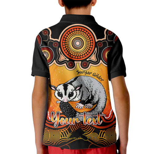 personalised-australia-gemini-sugar-gilder-zodiac-kid-polo-shirt-auz-astrology-aboriginal-red