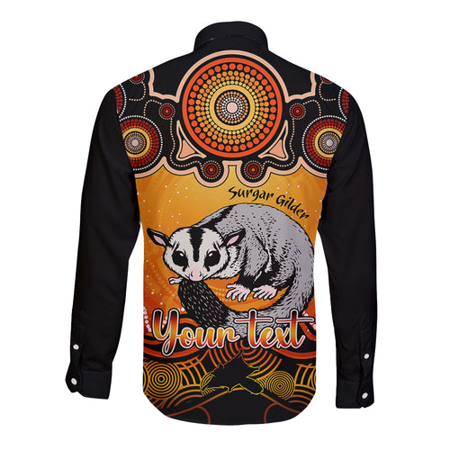 personalised-australia-gemini-sugar-gilder-zodiac-long-sleeve-button-shirt-auz-astrology-aboriginal-red
