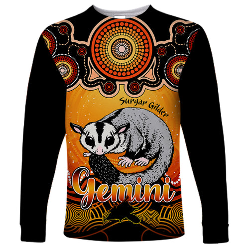 personalised-australia-gemini-sugar-gilder-zodiac-long-sleeve-shirt-auz-astrology-aboriginal-red