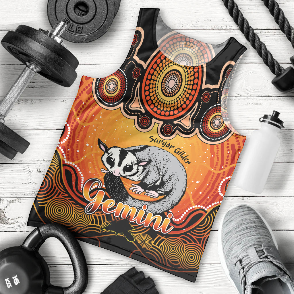 personalised-australia-gemini-sugar-gilder-zodiac-men-tank-top-auz-astrology-aboriginal-red