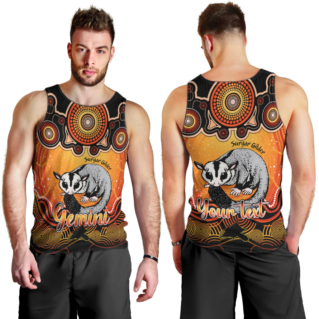 personalised-australia-gemini-sugar-gilder-zodiac-men-tank-top-auz-astrology-aboriginal-red