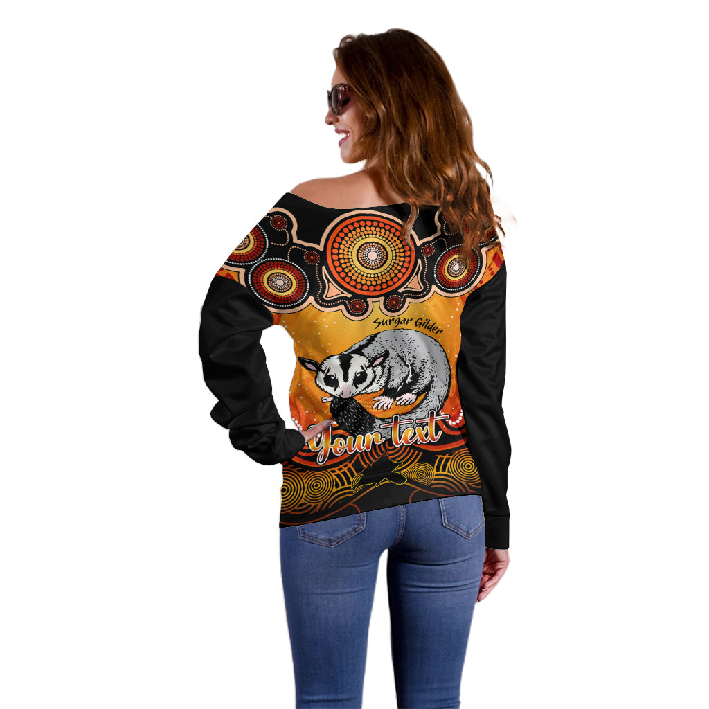 personalised-australia-gemini-sugar-gilder-zodiac-off-shoulder-sweater-auz-astrology-aboriginal-red