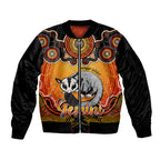 personalised-australia-gemini-sugar-gilder-zodiac-sleeve-zip-bomber-jacket-auz-astrology-aboriginal-red