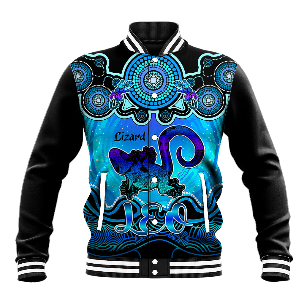 personalised-australia-leo-lizard-zodiac-baseball-jacket-auz-astrology-aboriginal-aqua
