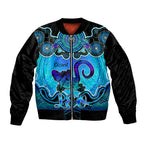 personalised-australia-leo-lizard-zodiac-bomber-jacket-auz-astrology-aboriginal-aqua