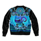personalised-australia-leo-lizard-zodiac-bomber-jacket-auz-astrology-aboriginal-aqua