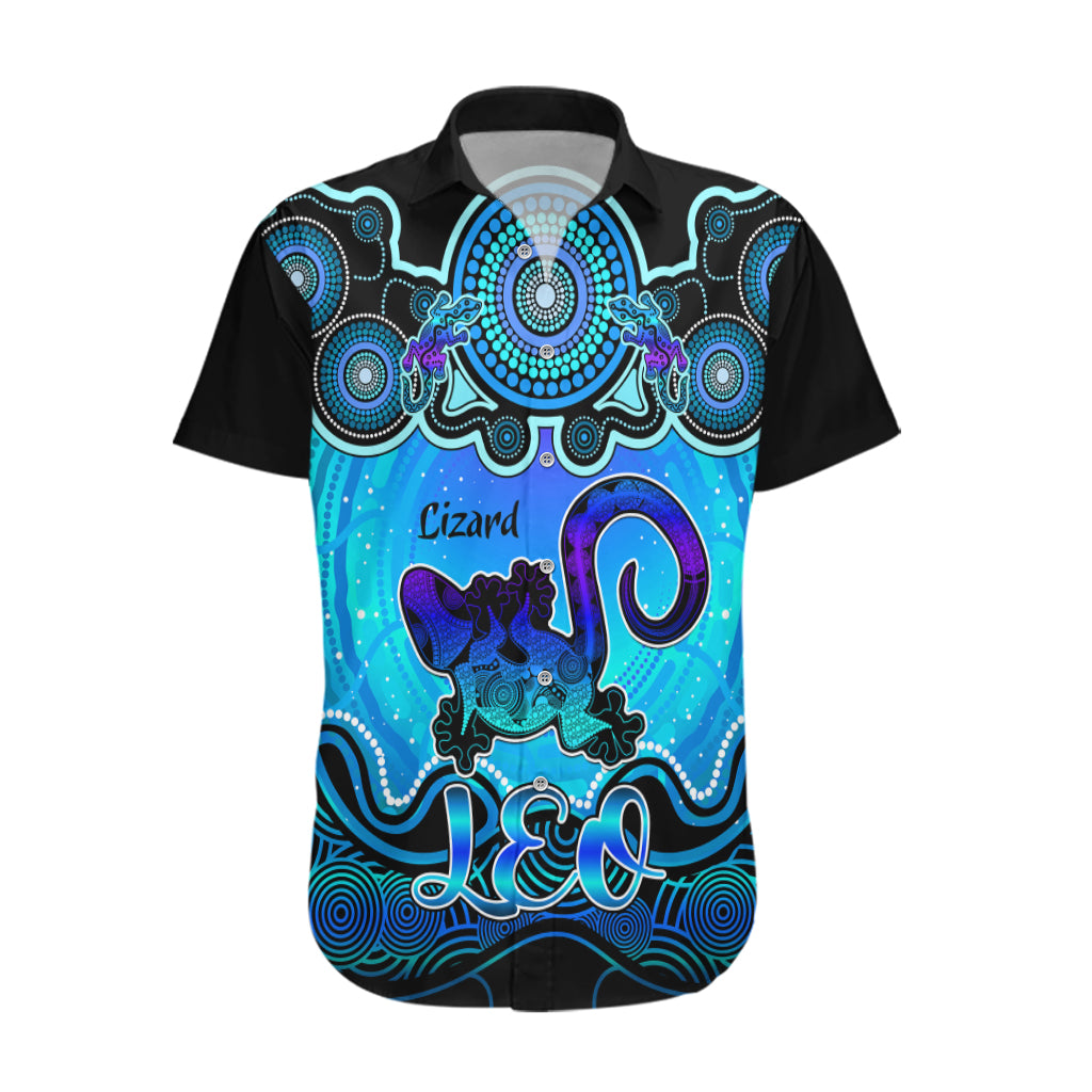 personalised-australia-leo-lizard-zodiac-hawaiian-shirt-auz-astrology-aboriginal-aqua