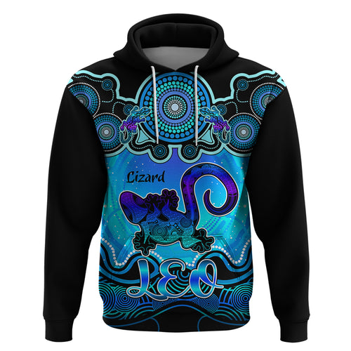 personalised-australia-leo-lizard-zodiac-hoodie-auz-astrology-aboriginal-aqua