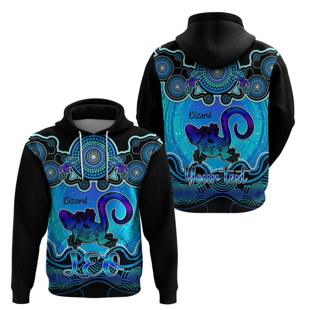 personalised-australia-leo-lizard-zodiac-hoodie-auz-astrology-aboriginal-aqua