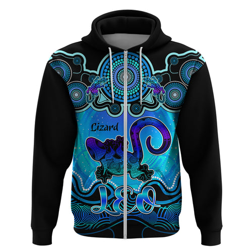 personalised-australia-leo-lizard-zodiac-hoodie-auz-astrology-aboriginal-aqua