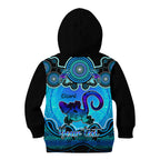 personalised-australia-leo-lizard-zodiac-kid-hoodie-auz-astrology-aboriginal-aqua